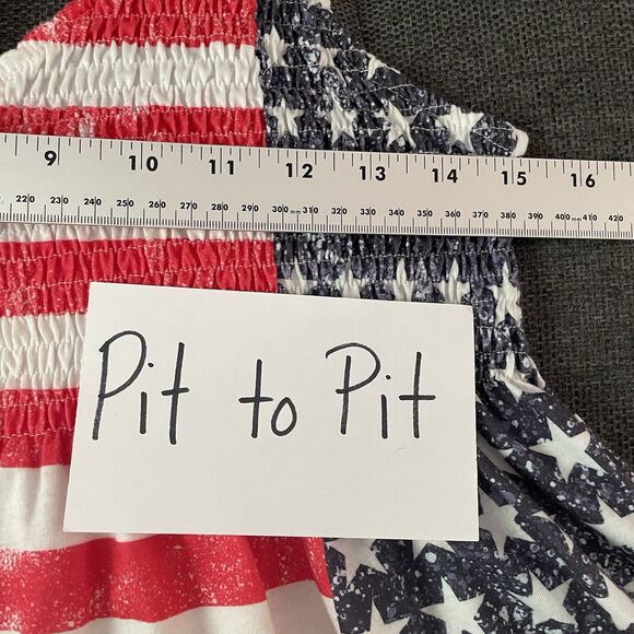 Stars & Stripes Tank Top America Red White & Blue Fit & Flare Medium - X-Large - Picture 6 of 9